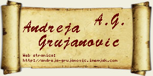 Andreja Grujanović vizit kartica